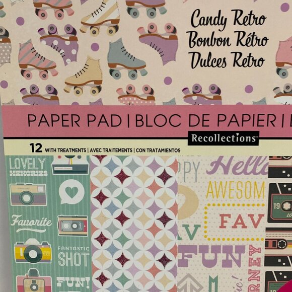 Recollections "Candy Retro" 12x12 Paperpad 48 Sheets Diner Cardstock Papercrafts - Picture 2 of 16